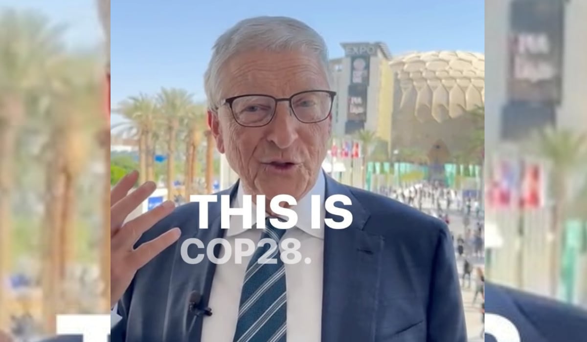 Gates compartió en la COP28 algunas reflexiones sobre negocios sostenibles. (Instagram: thisisbillgates)