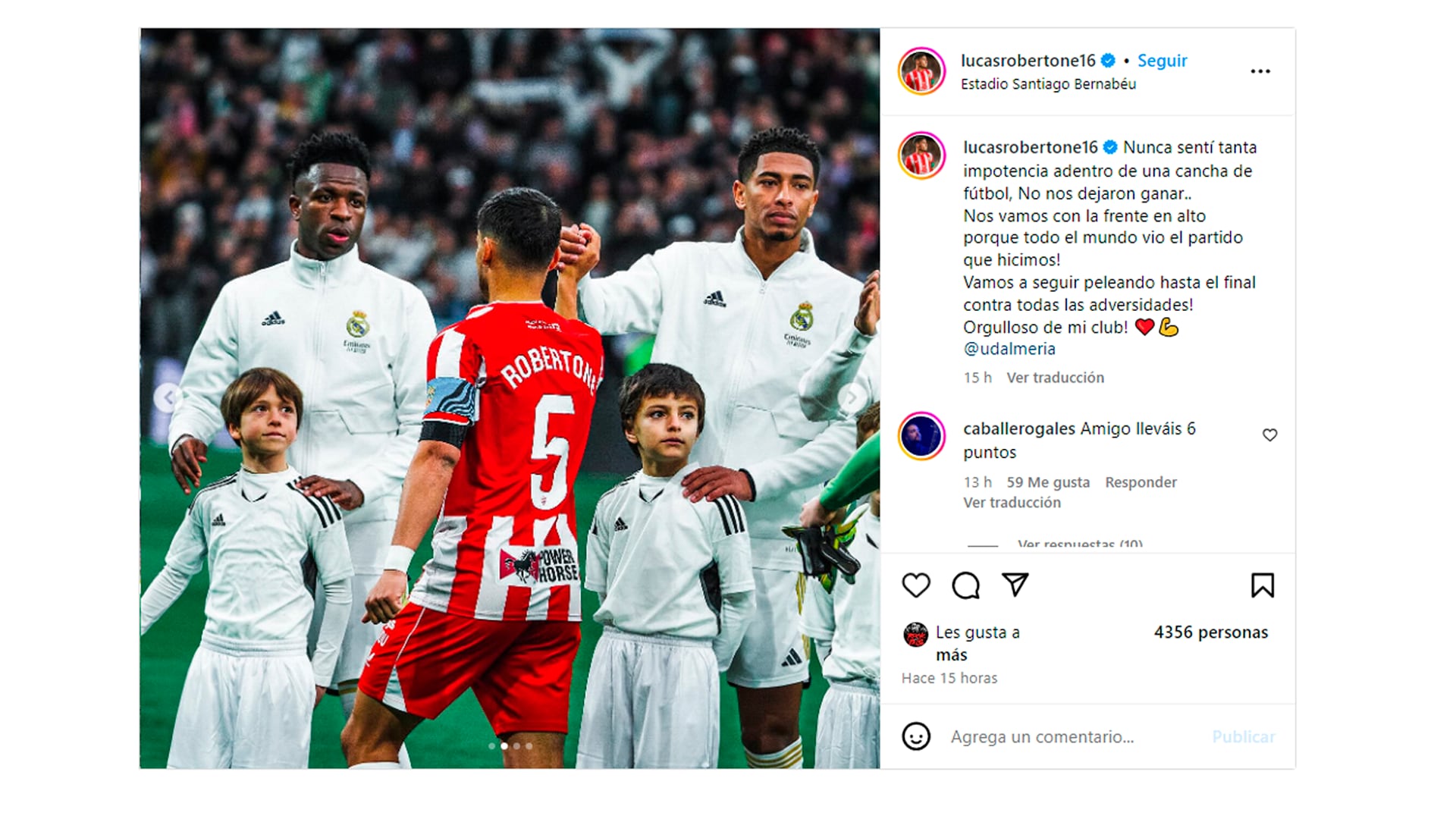 El enojo de Lucas Robertone tras la derrota ante Real Madrid