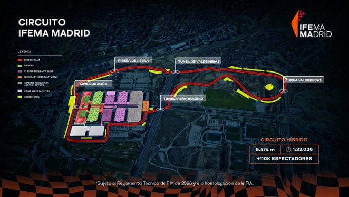 Circuito de Fórmula 1 en la ciudad de Madrid (IFEMA)