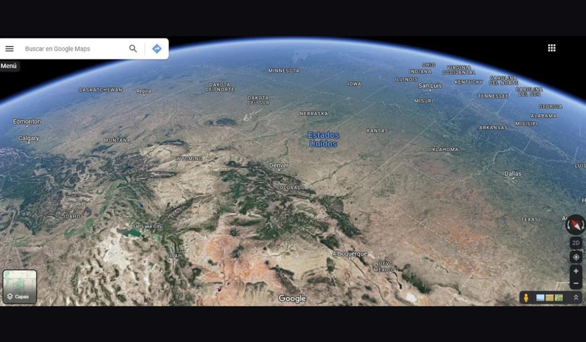 La versión de escritorio de Google Maps también permite girar tus mapas para tener una mejor percepción. (Google)