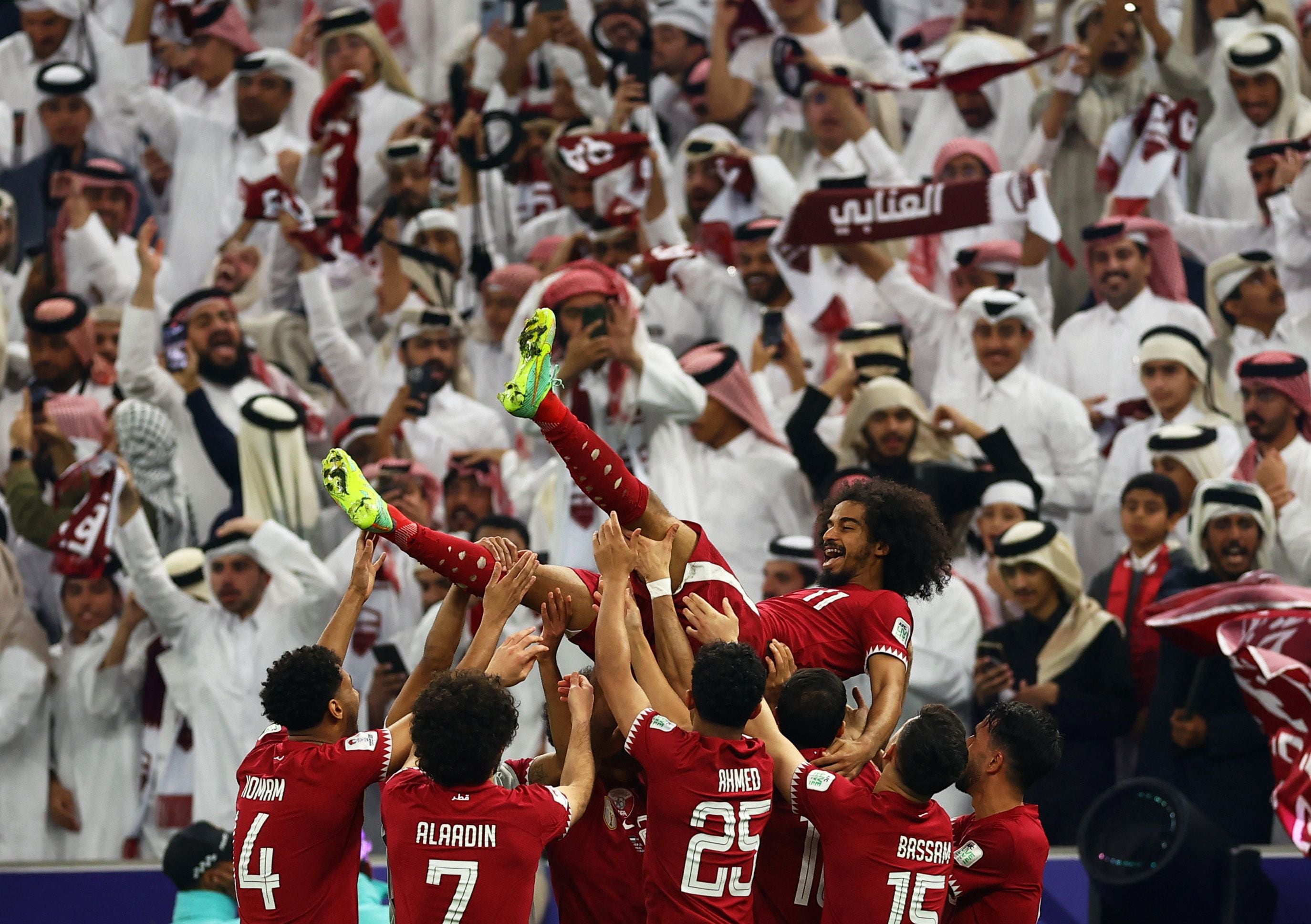 Akram Afif, la gran figura de la final de la Copa asiática (REUTERS/Molly Darlington)