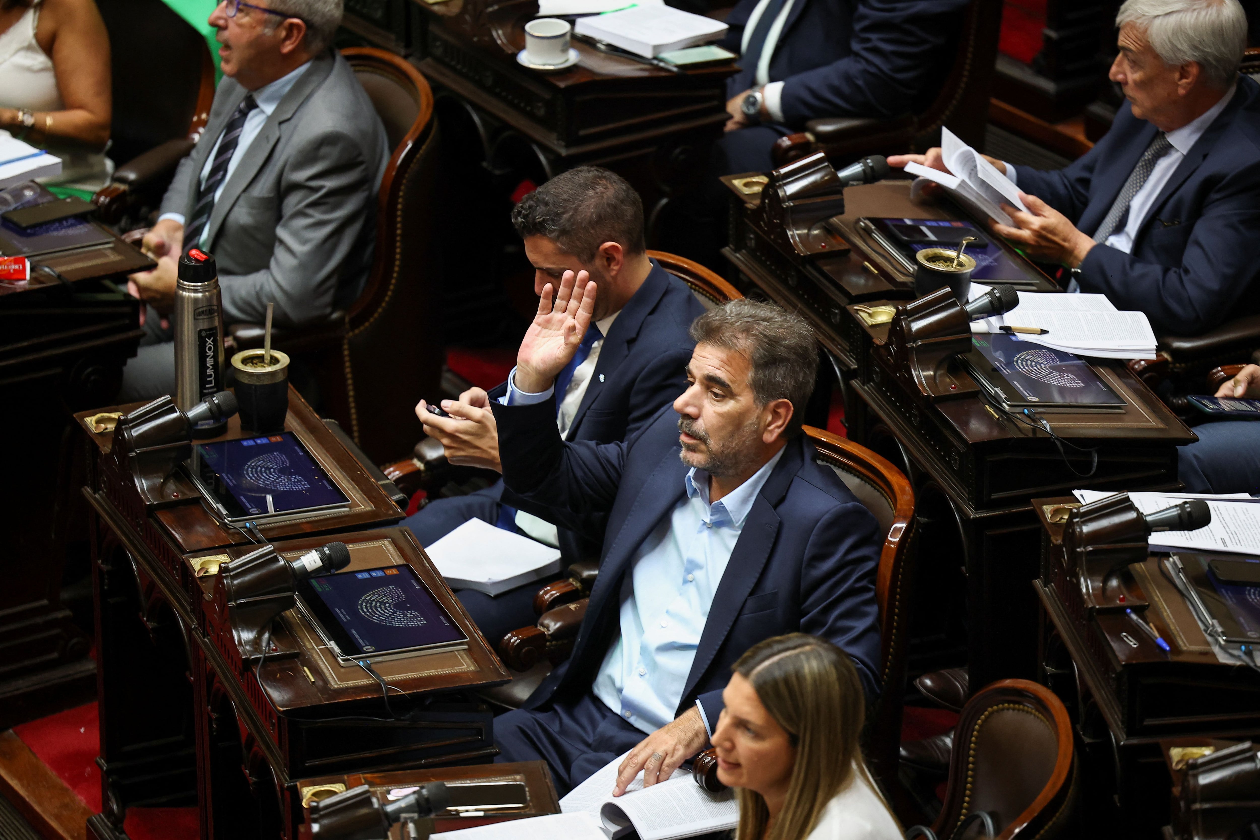 El jefe de la bancada de PRO en la Cámara de Diputados, Cristian Ritondo. (REUTERS/Agustin Marcarian)