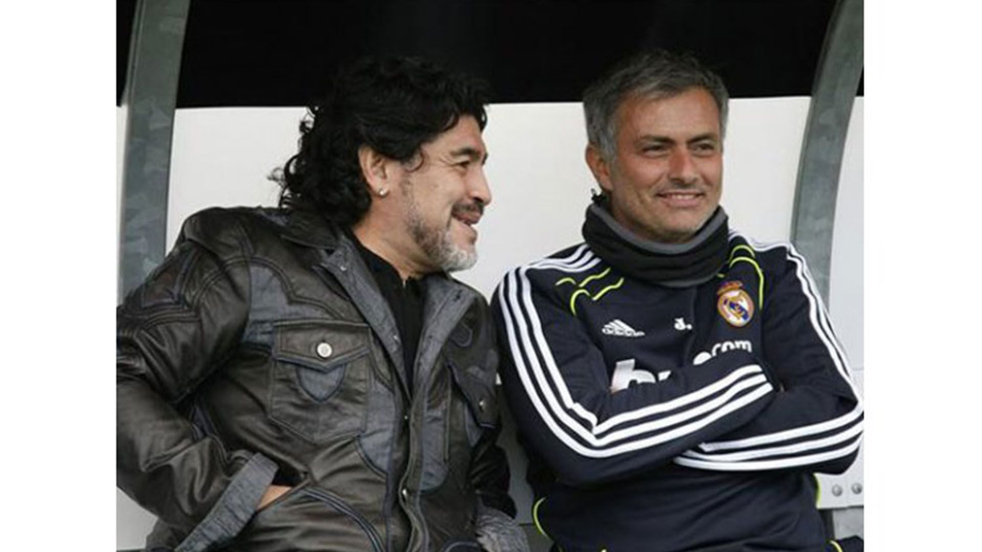 El encuentro de Maradona con José Mourinho en 2010 (Real Madrid)