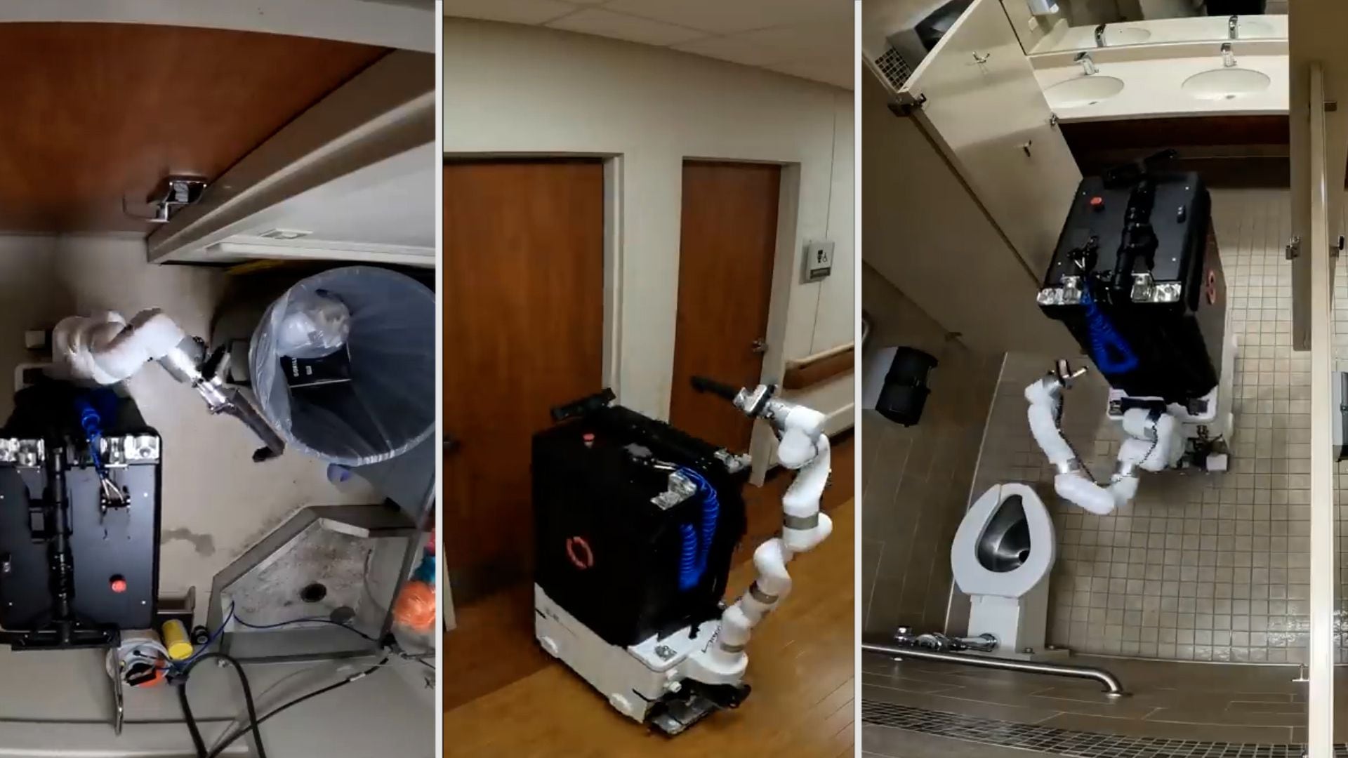 Somatic es un robot que limpia baños públicos en oficinas de Nueva York
