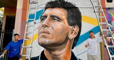 La historia detrás del mural de Diego Maradona en Miami: la elección de la foto y el regalo para Messi