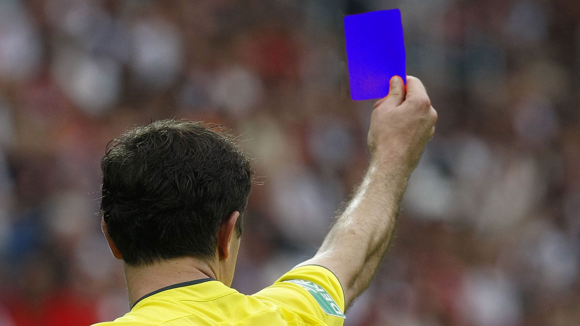 tarjeta azul arbitro