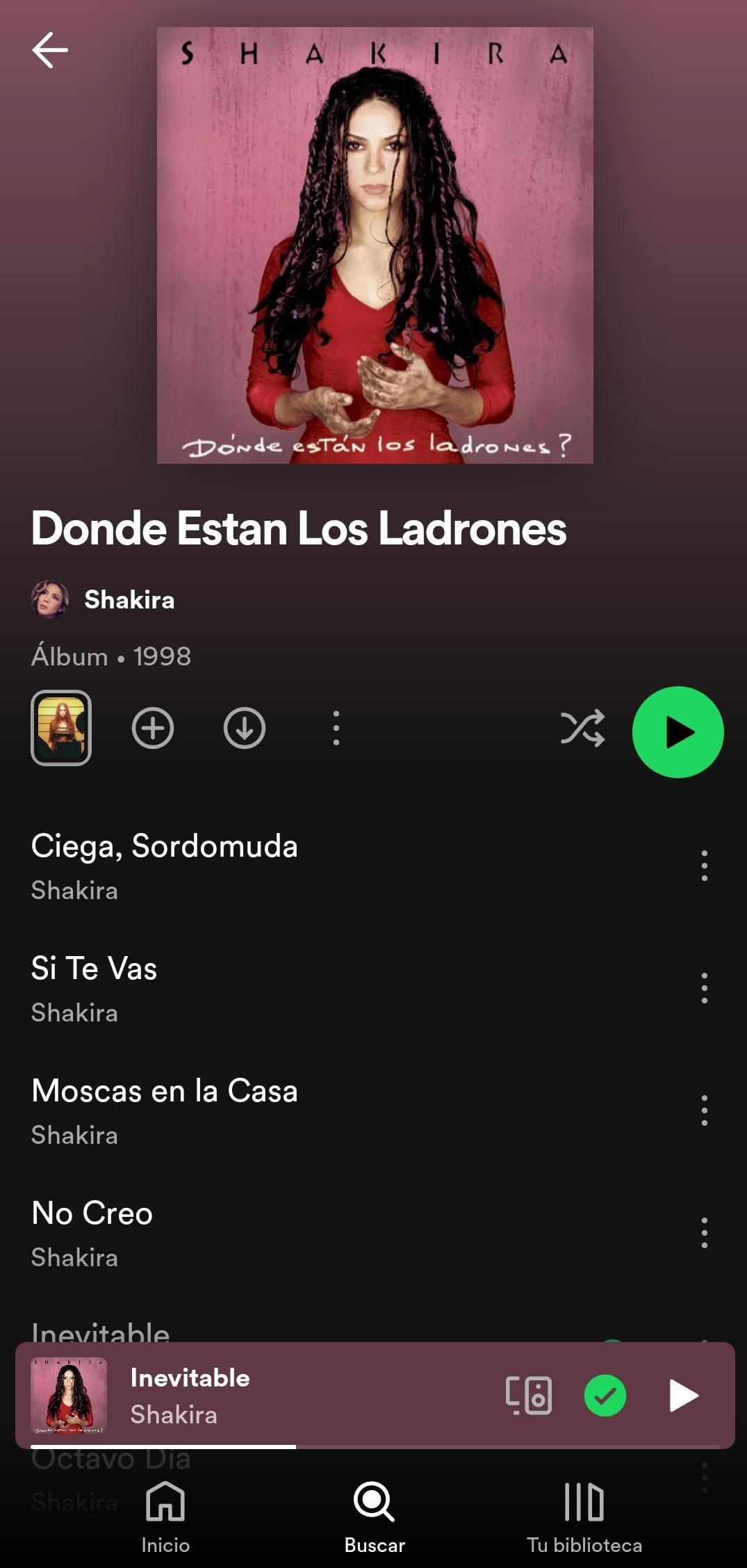 Dónde Están Los Ladrones es un álbum muy importante en la carrera de Shakira. (Spotify)