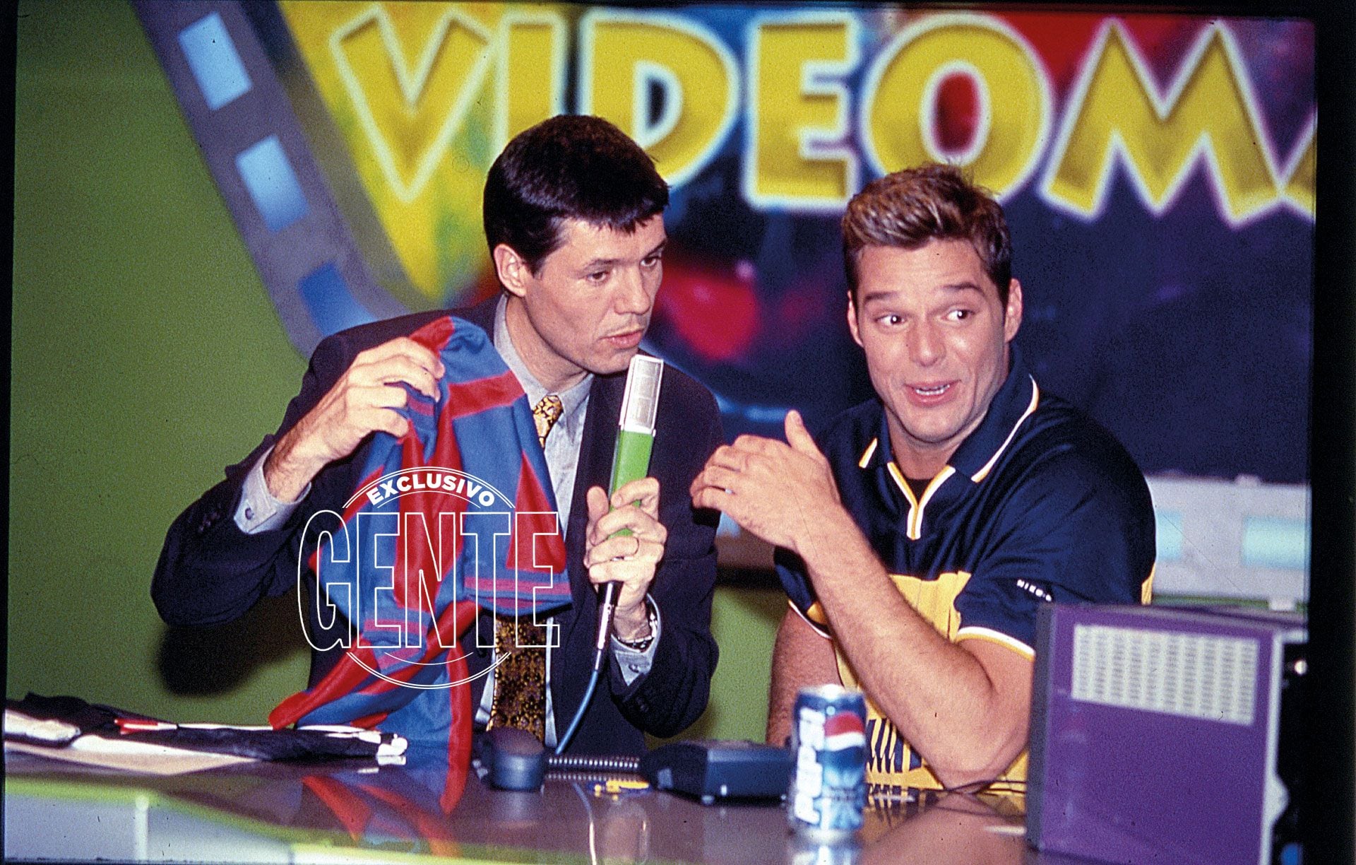 Marcelo Tinelli y Ricky Martin en VideoMatch