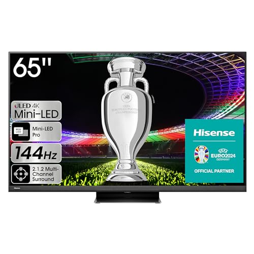 Hisense TV 65U8KQ - TV Mini-LED Smart TV de 65 Pulgadas Televisor, Quantum Dot Colour, 2.1.2 Sonido multicanal, Modo Juego de 144Hz, Dolby Vision IQ & Dolby Atmos, VIDAA 7 OS (2023)