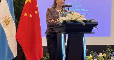 La canciller Mondino despliega una agenda de reuniones diplomáticas en China centrada en las relaciones comerciales