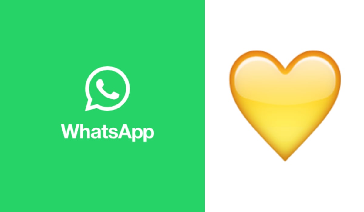 El emoji del corazón amarillo se debe utilizar en contextos específicos. (WhatsApp/Emojipedia)