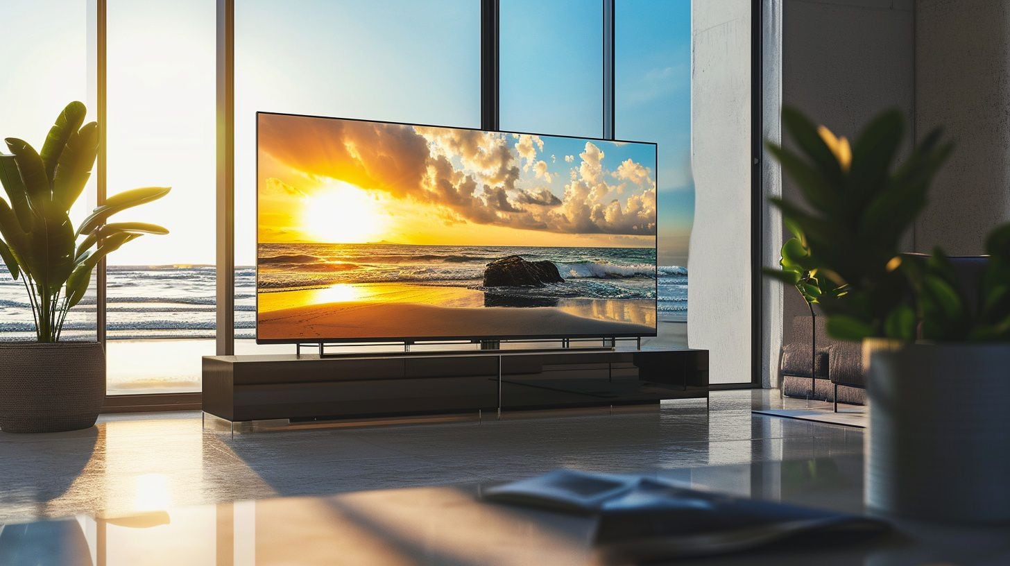 Una televisión moderna en un living room - (Imagen Ilustrativa Infobae)
