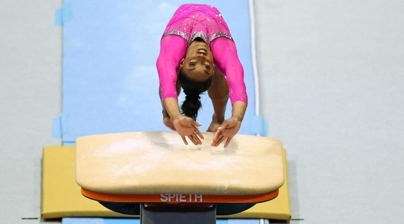 Simone Biles volvió a competir camino a los Juegos Olímpicos: repitió el espectacular salto que lleva su nombre para ganar un torneo