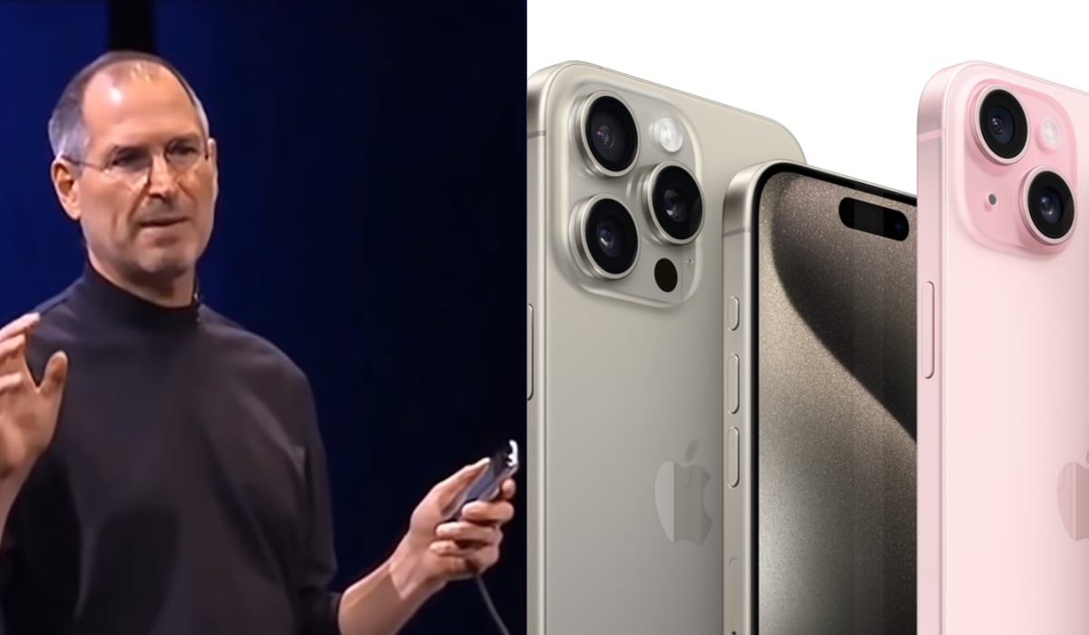 Desde el primer momento, Steve Jobs dijo que los botones no eran tan necesarios. (Captura de YouTube de Juan Carlos Villacorta / y Apple)
