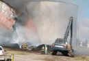 Un incendio en un silo agroindustrial causó preocupación en Tandil